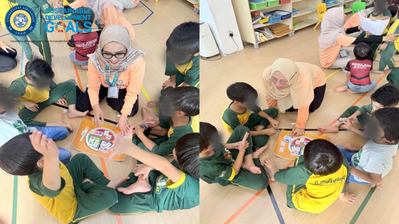 Dosen dan Mahasiswa UNAIR Edukasi PHBS Anak TK di Malaysia, Dukung SDGs dan Internasionalisasi Kampus